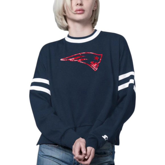 NFL Women's Tops - NFL Starter Women's Rally Sweatshirt by Glll Patriots - Regular